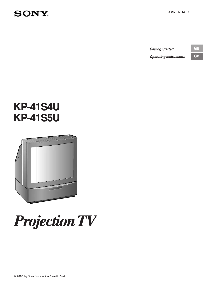Image de la première page du manuel de l'appareil KP-41S4U