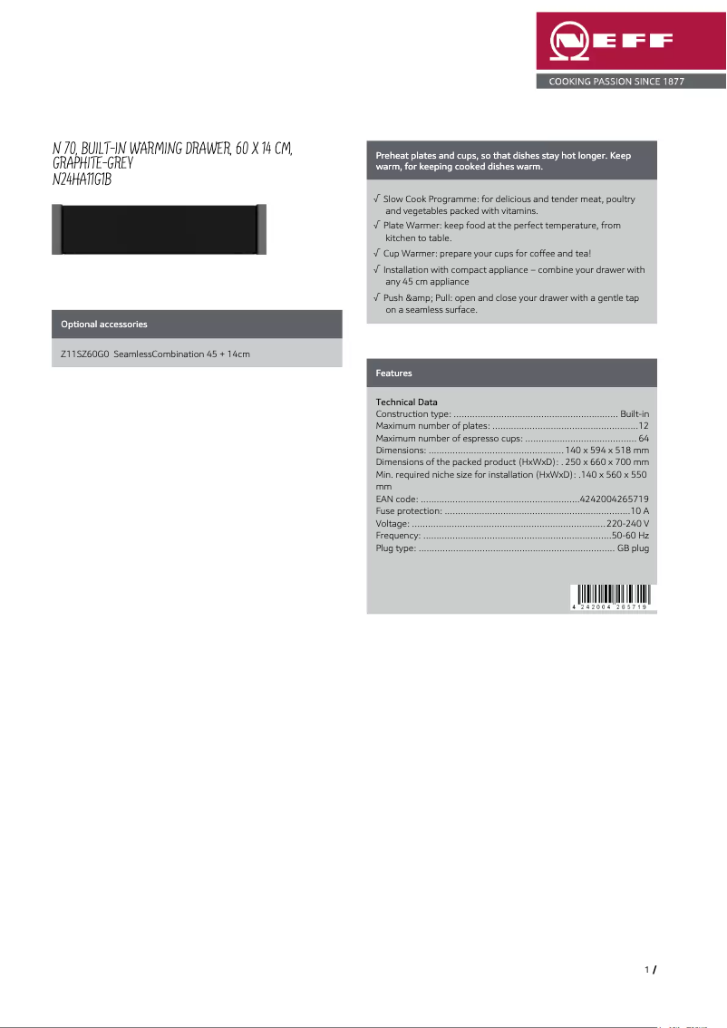 Imagen de la primera página del manual del dispositivo N24HA11G1B