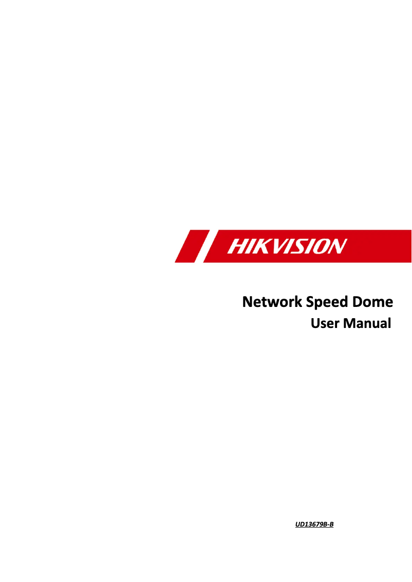 Page n°1 - Manuel utilisateur Hikvision DS-2DF8825IX-AELW