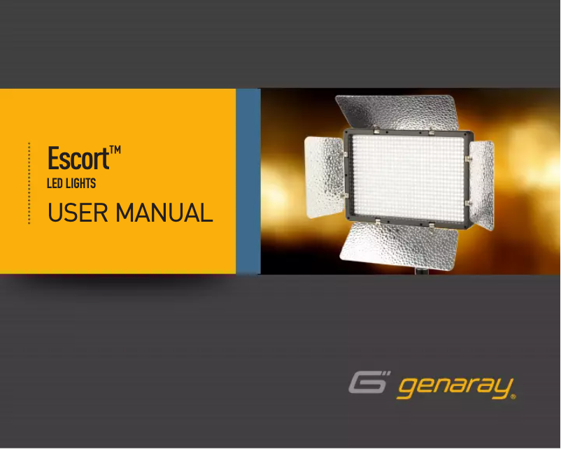 Page n°1 - Manuel utilisateur Genaray Escort ESDF-75