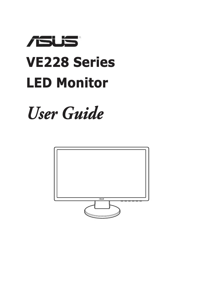 Page 1 de la notice Manuel utilisateur Asus VE228D