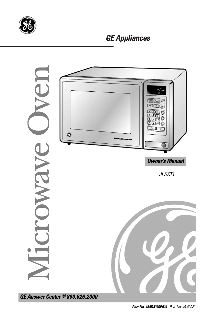 Image de la première page du manuel de l'appareil JES733WY