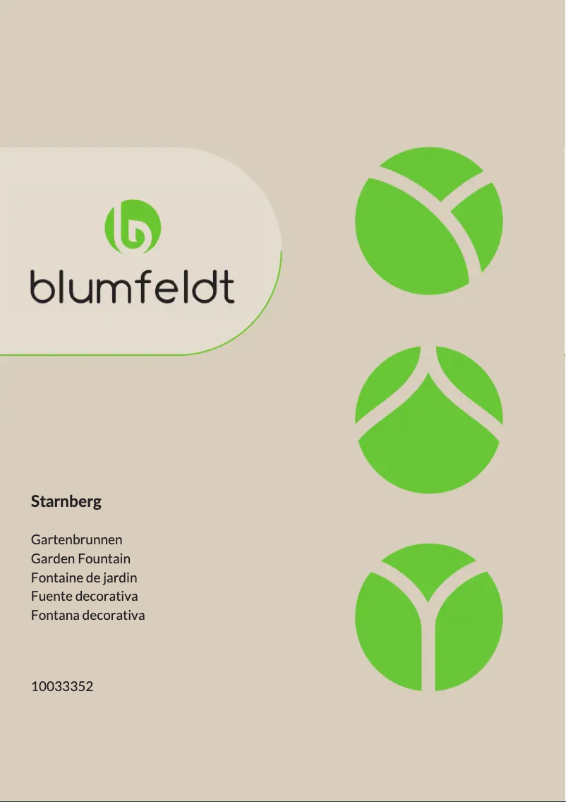 Page n°1 - Manuel utilisateur Blumfeldt Starnberg