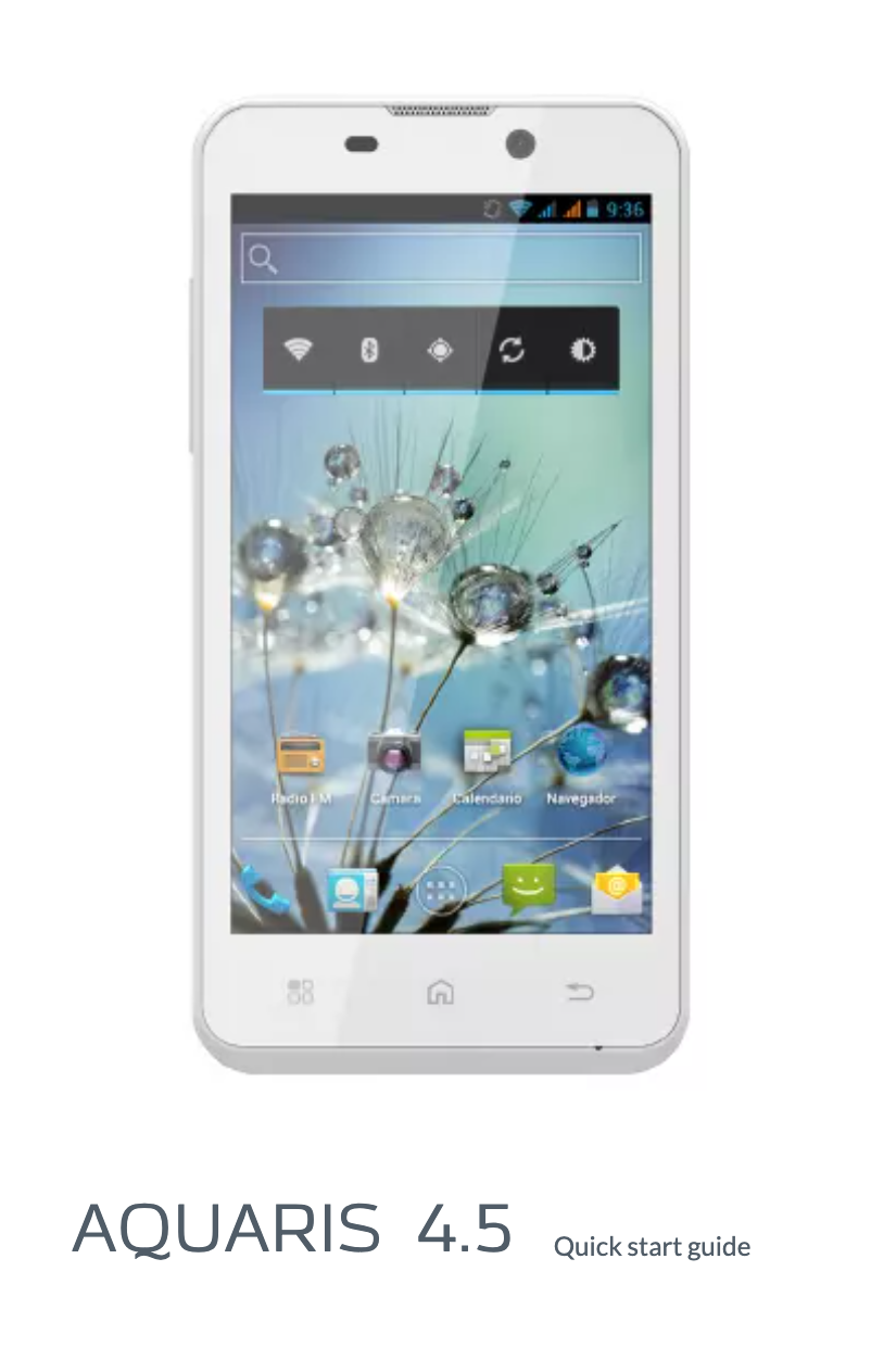 Page 1 de la notice Manuel utilisateur bq Aquaris 4.5