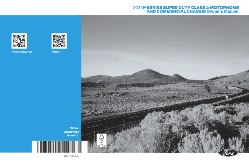Page 1 de la notice Manuel utilisateur Ford F-59 Commercial Stripped Chassis (2021)