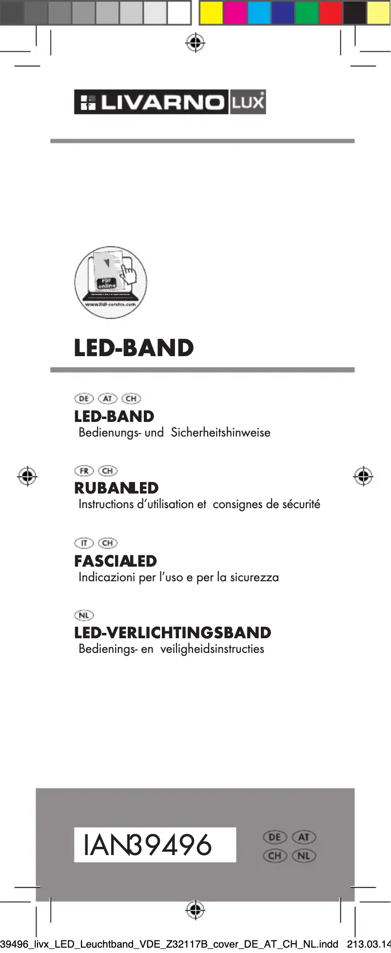 Imagen de la primera página del manual del dispositivo IAN 39496