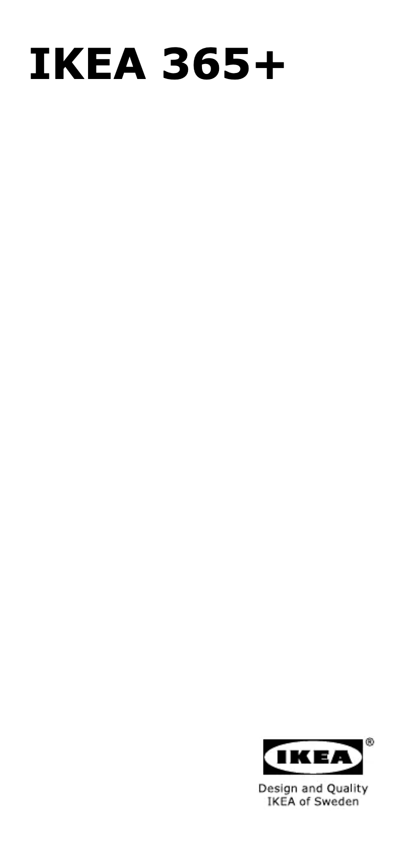 Página 1 del manual Manual de usuario Ikea 365+ 904.842.39