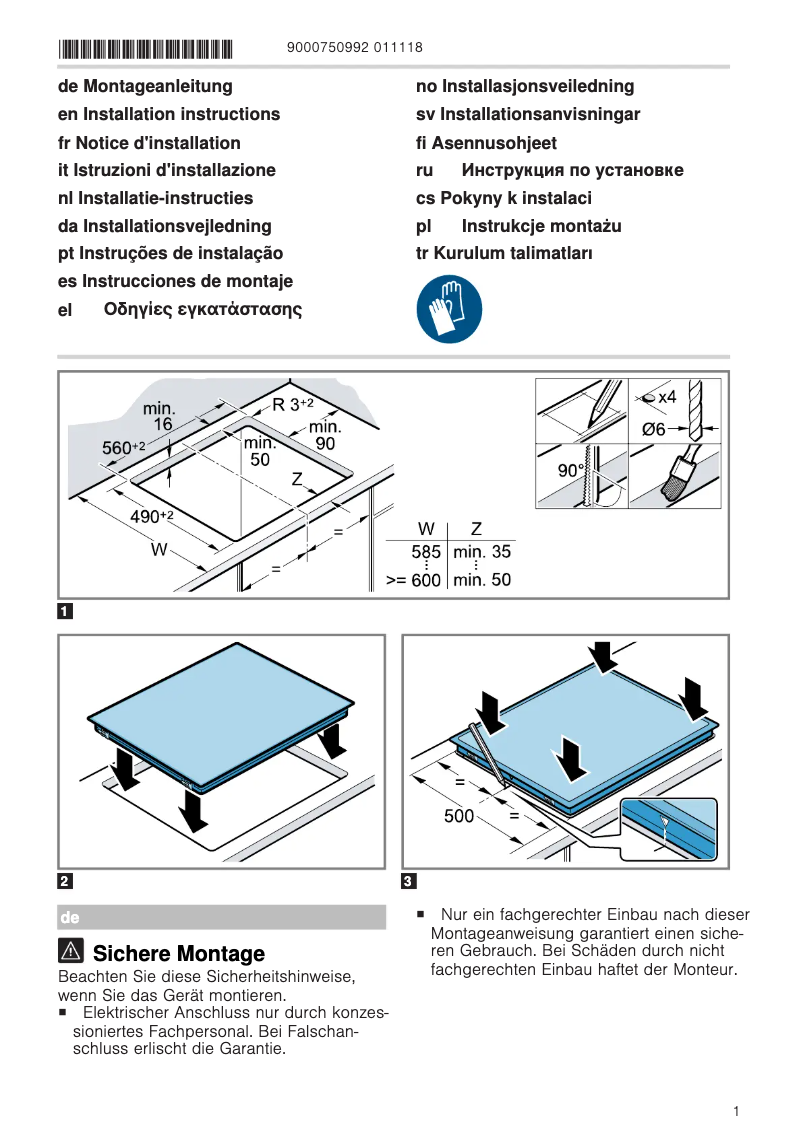 Page 1 de la notice Manuel utilisateur Balay 3EB720XR
