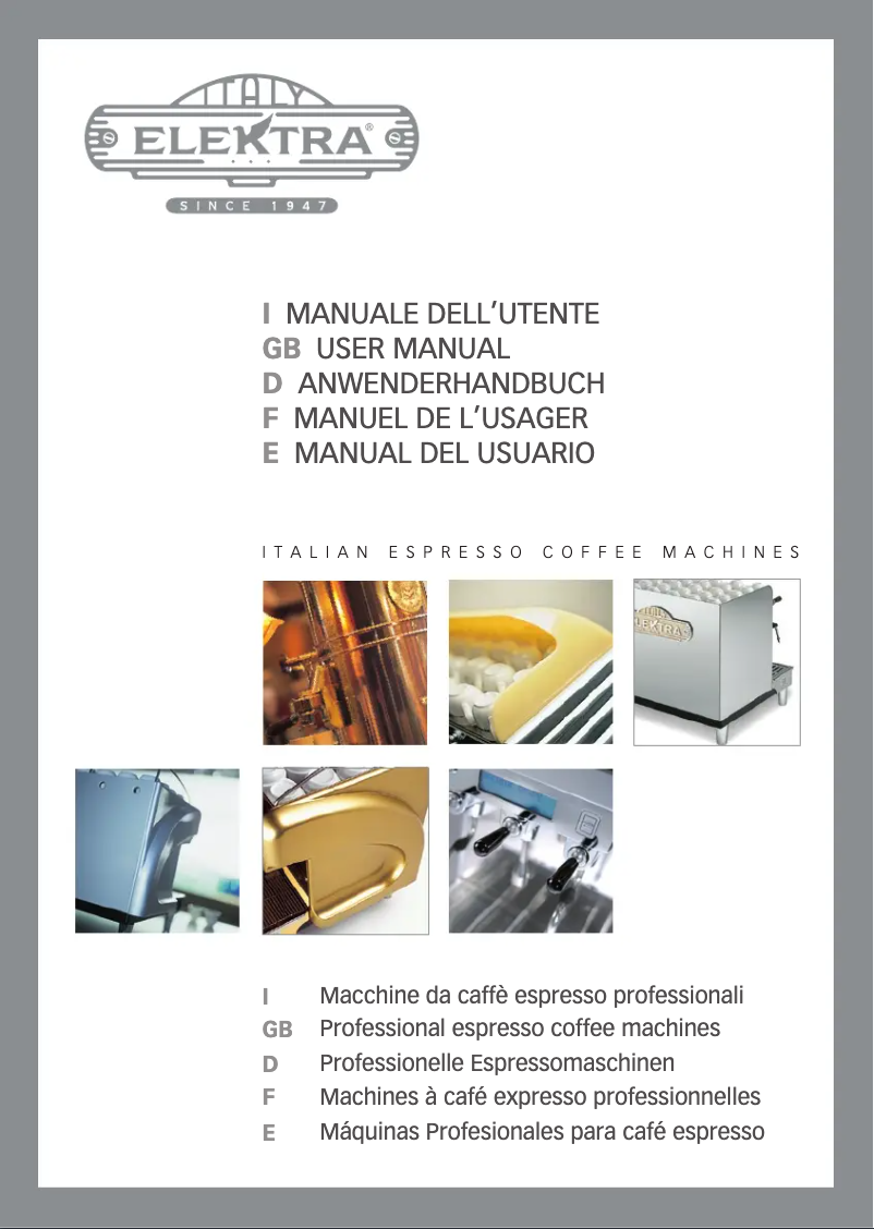 Page n°1 - Manuel utilisateur Elektra Maxi