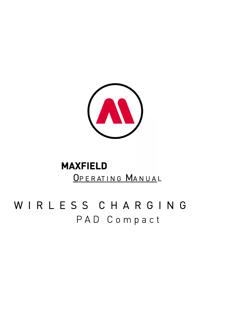 Image de la première page du manuel de l'appareil Wireless Charging Pad