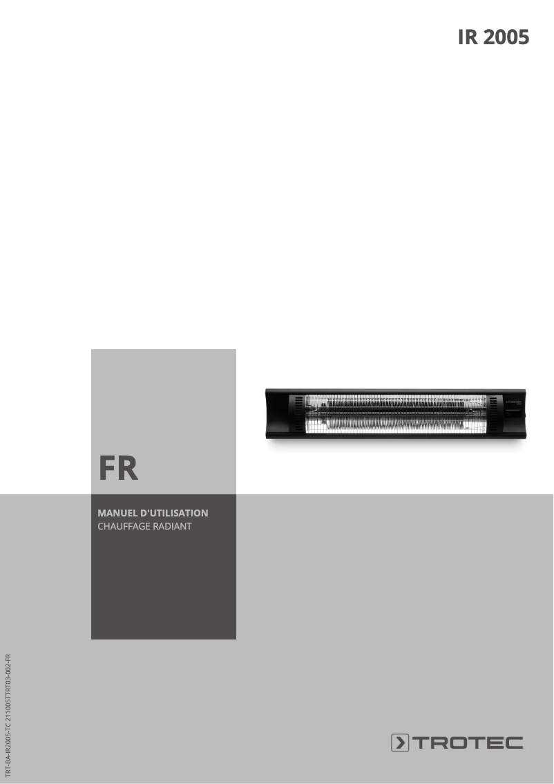 Image de la première page du manuel de l'appareil IR 2005