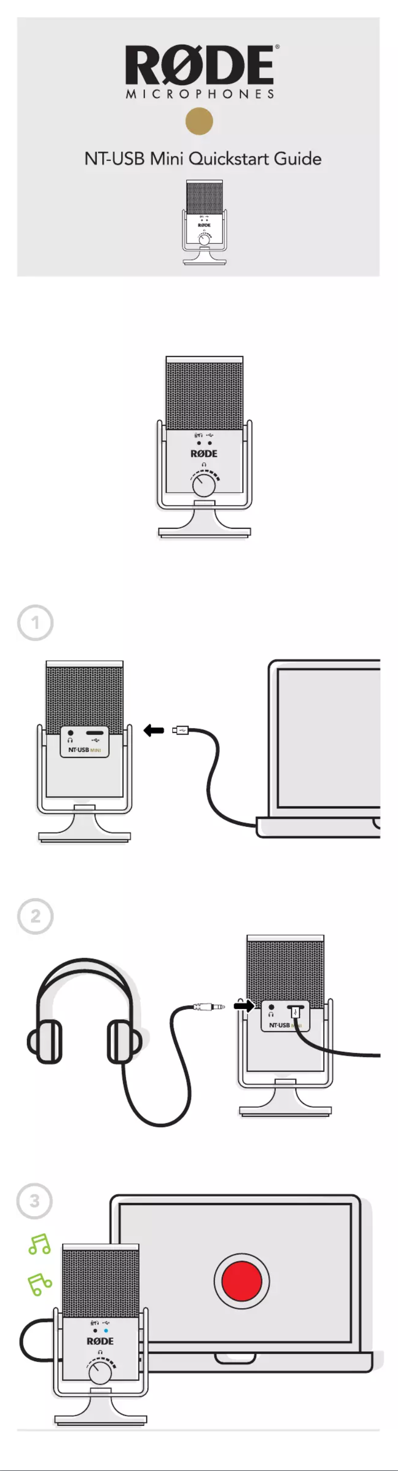 Page n°1 - Manuel utilisateur Røde NT-USB Mini