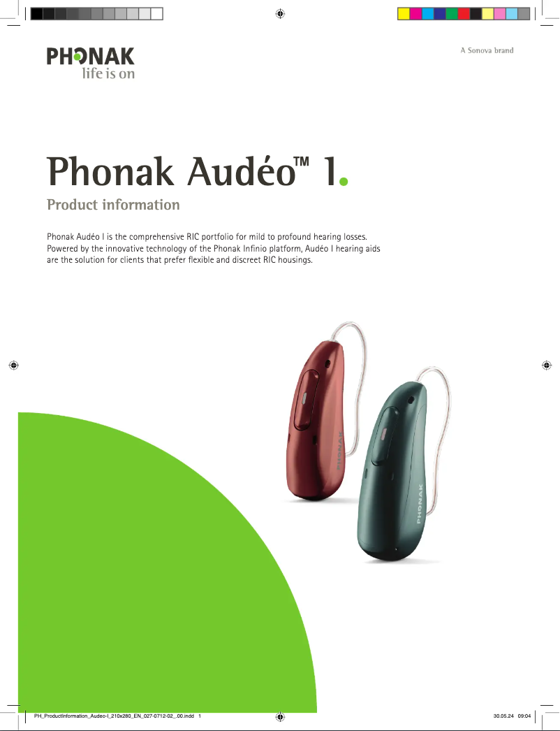Page 1 de la notice Fiche technique Phonak Audéo Sphere