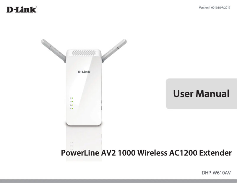 Page 1 de la notice Manuel utilisateur D-Link DHP-W610AV