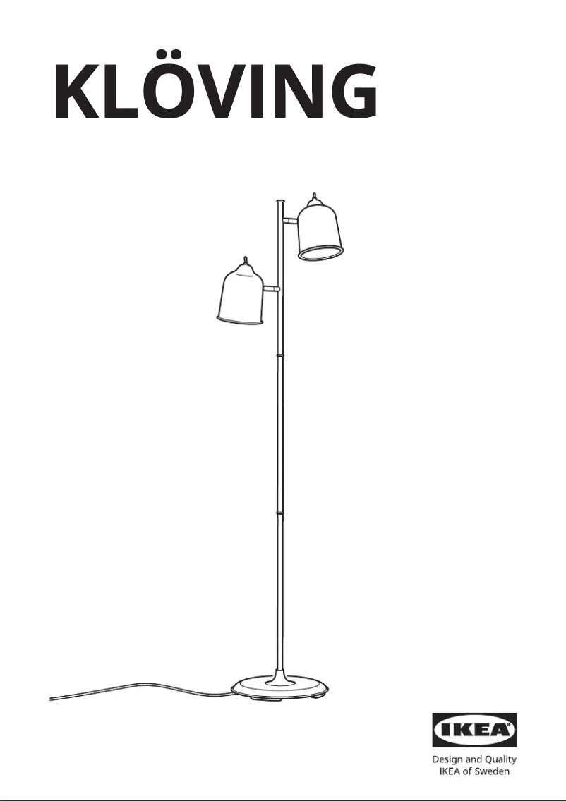 Page 1 de la notice Manuel utilisateur Ikea KLÖVING 305.400.16