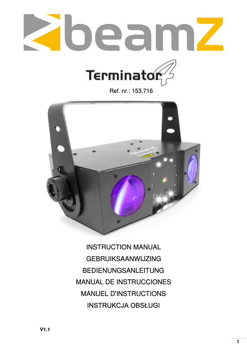 Imagen de la primera página del manual del dispositivo Terminator IV