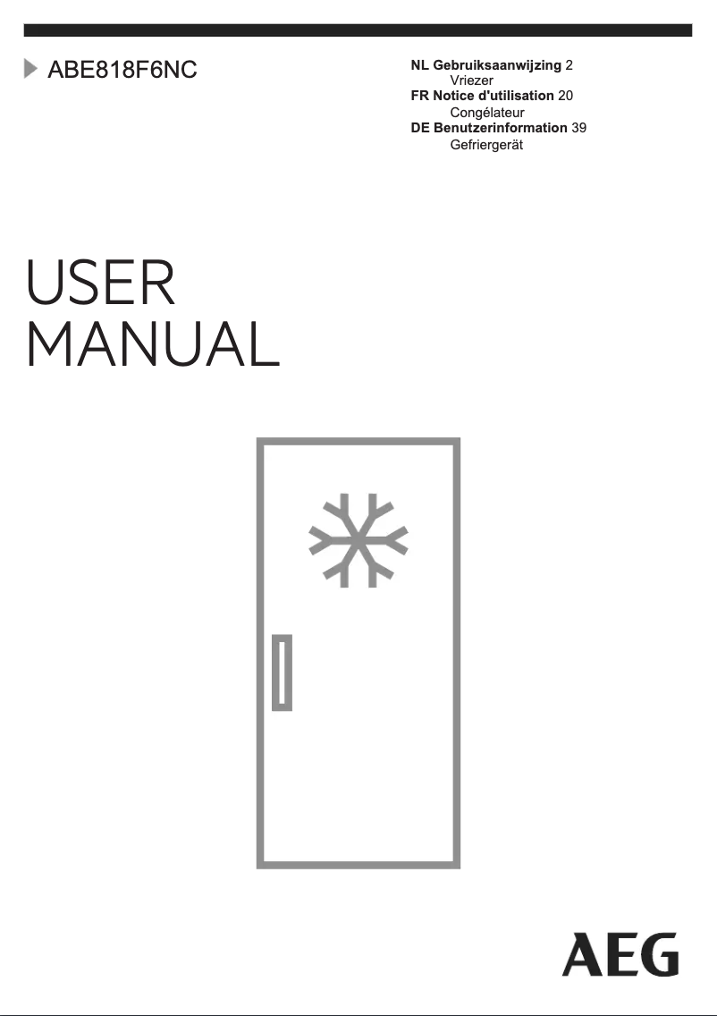 Page n°1 - Manuel utilisateur AEG ABE818F6NC