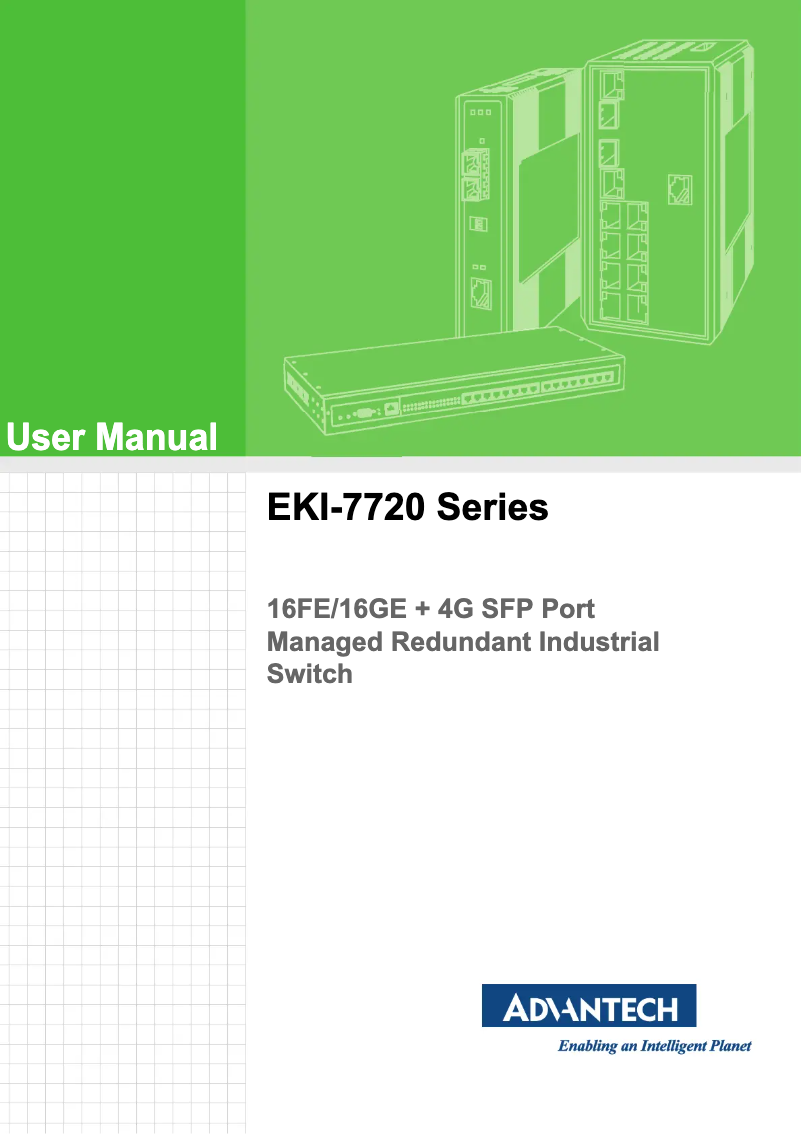 Page n°1 - Manuel utilisateur Advantech EKI-7720E-4FI-AE