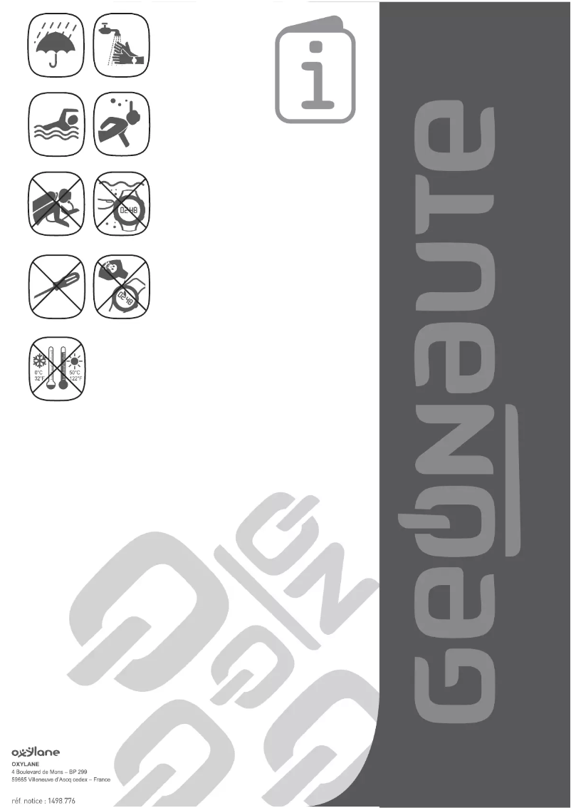 Page 1 de la notice Manuel utilisateur Geonaute ONtime 520S