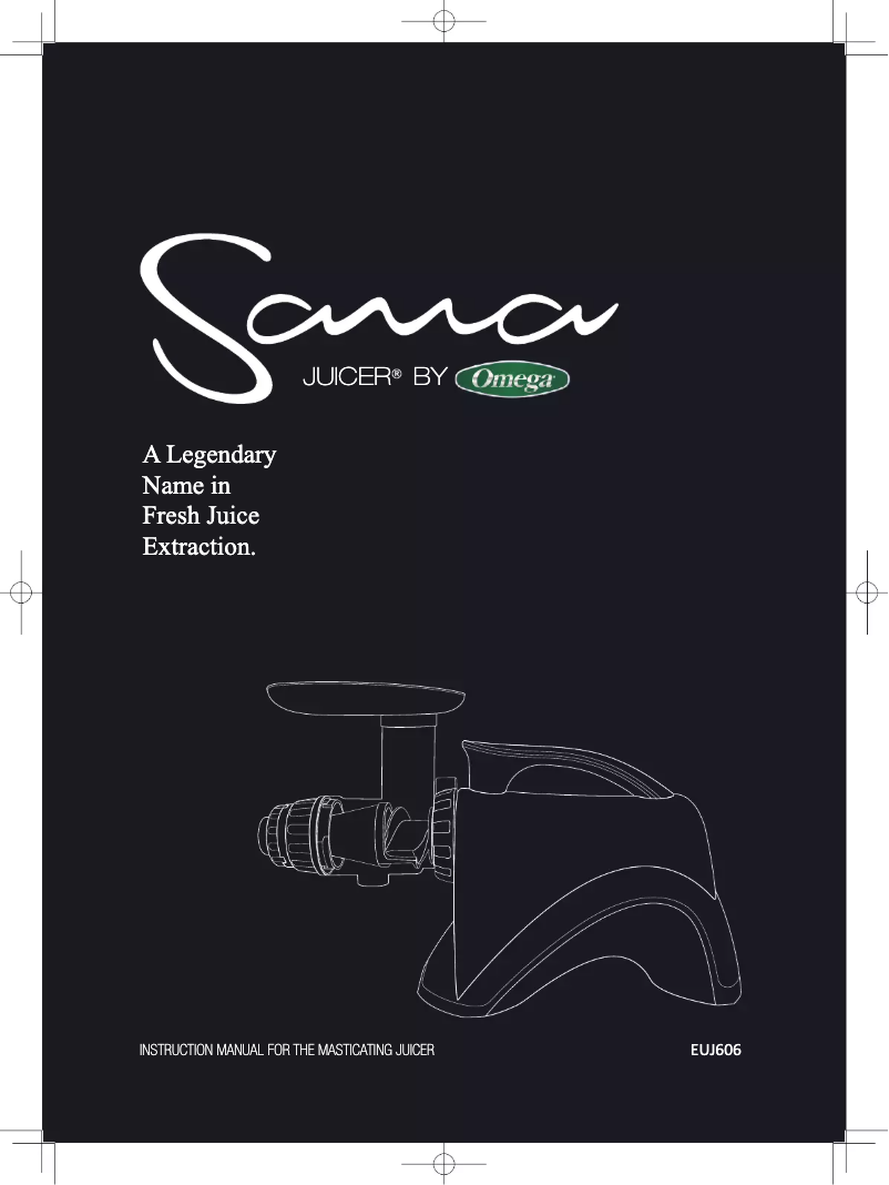 Page n°1 - Manuel utilisateur Sana EUJ-606
