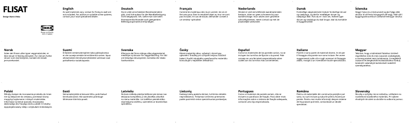 Página 1 del manual Manual de usuario Ikea FLISAT 102.969.68