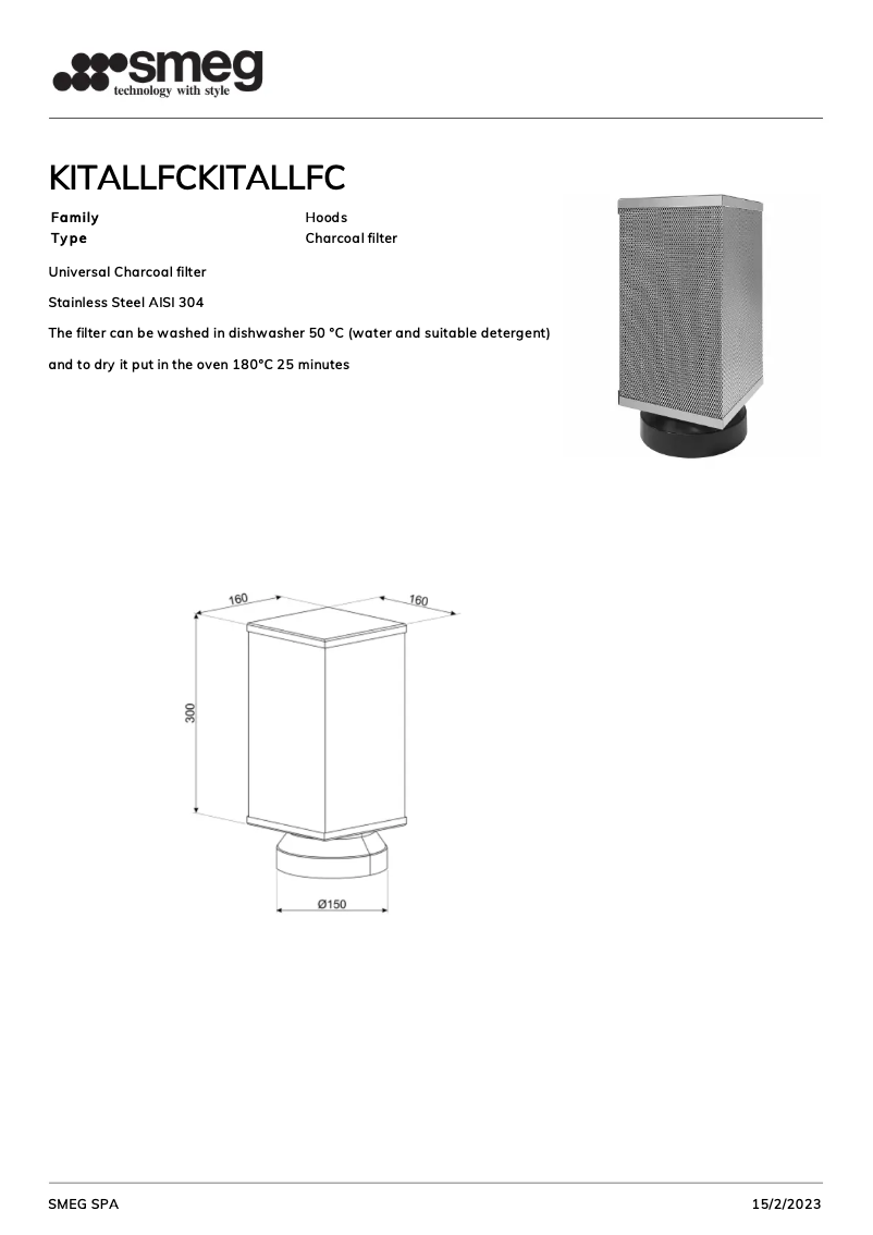 Page 1 de la notice Brochure Smeg KITALLFC