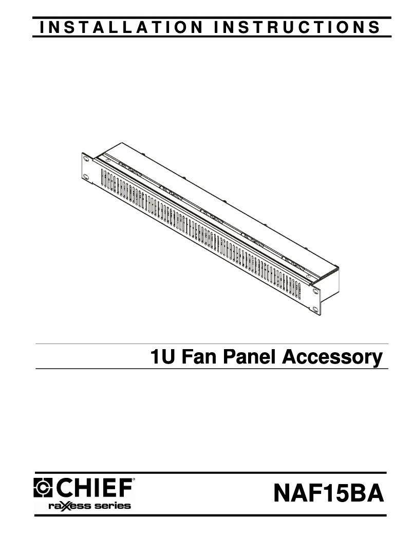Page 1 de la notice Manuel utilisateur Chief NAF15BA