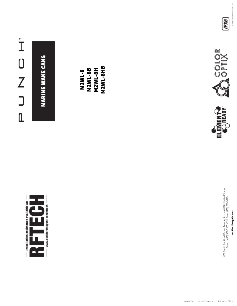 Page 1 de la notice Manuel utilisateur Rockford Fosgate M2WL-8HB