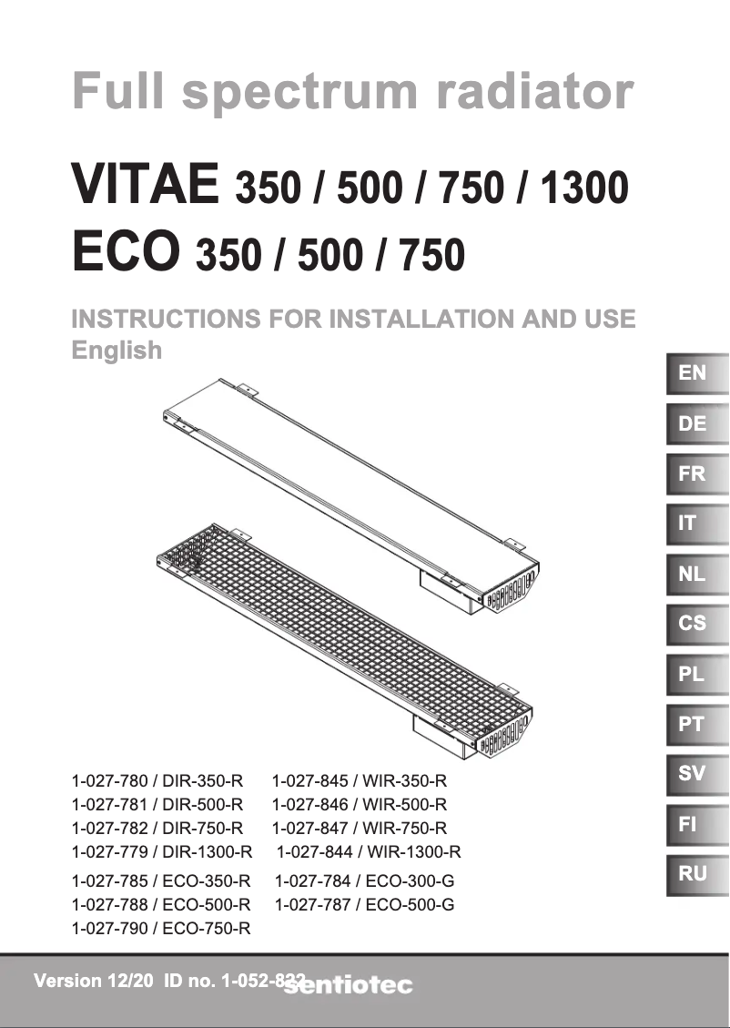 Page n°1 - Manuel utilisateur Harvia DIR-750-R