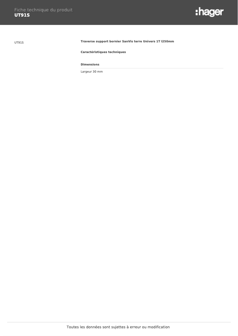 Image de la première page du manuel de l'appareil UT91S