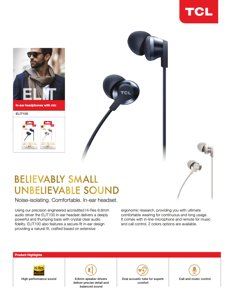 Image de la première page du manuel de l'appareil ELIT100