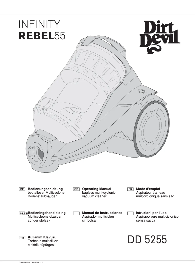 Image de la première page du manuel de l'appareil Infinity Rebel 55 HFC