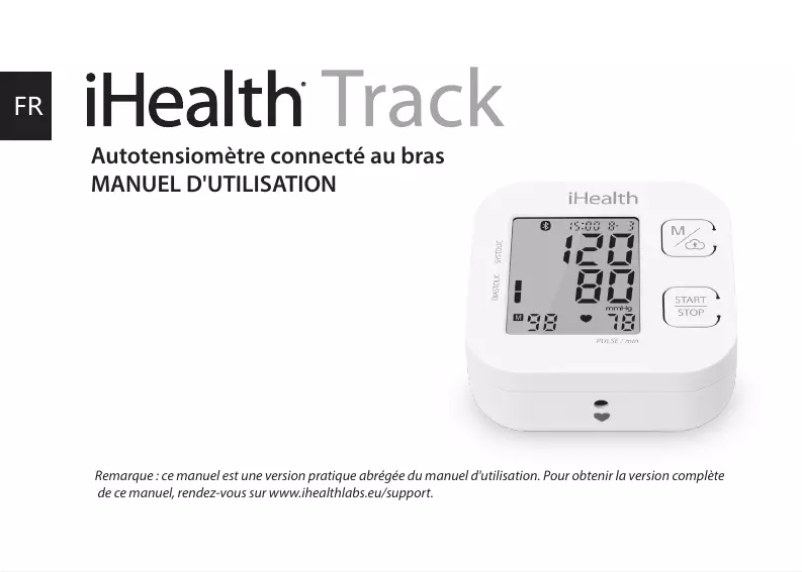 Page 1 de la notice Manuel utilisateur iHealth Track KN-550BT