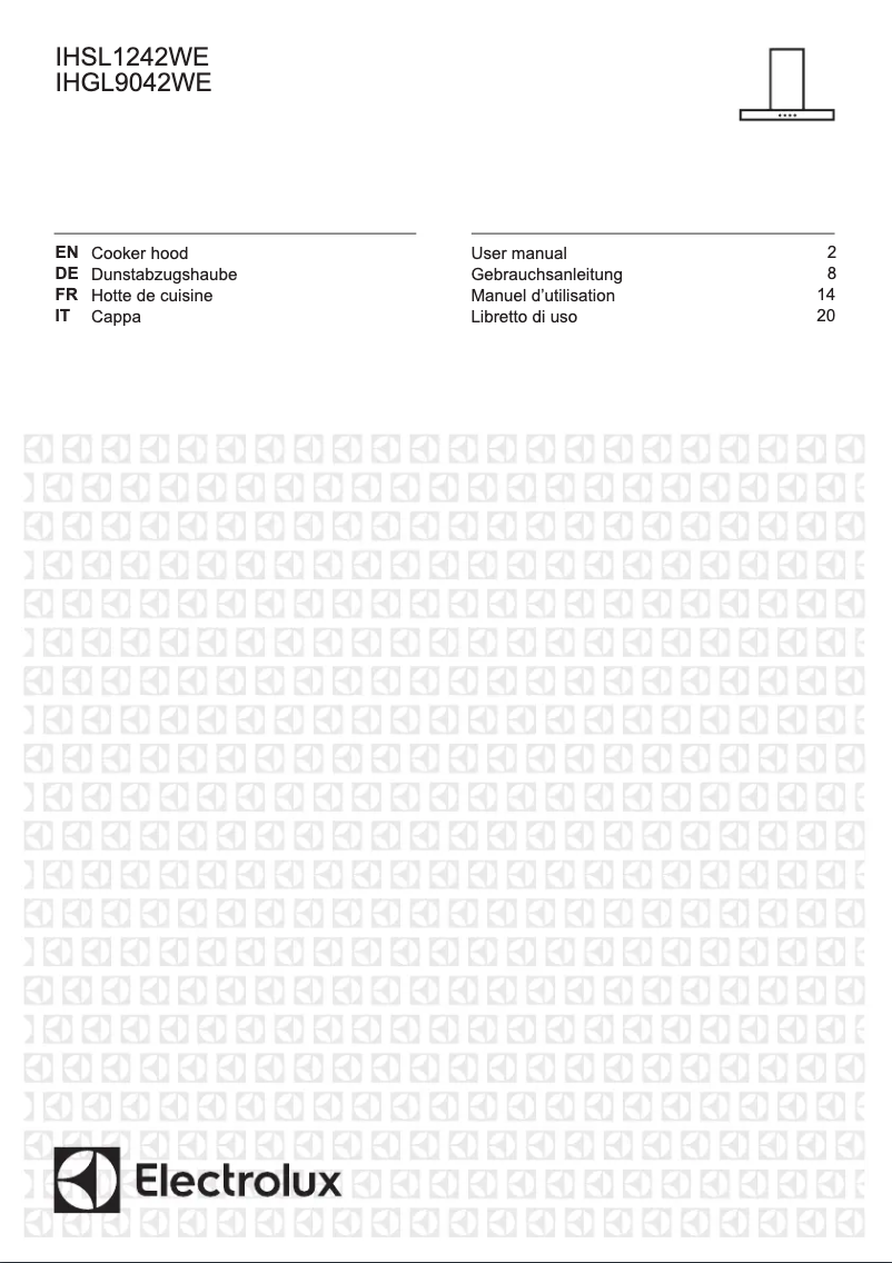 Page 1 de la notice Manuel utilisateur Electrolux IHSL1242WE