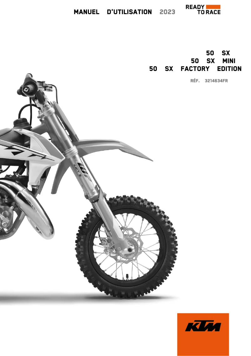 First page image of the manual for 50 SX (2023)