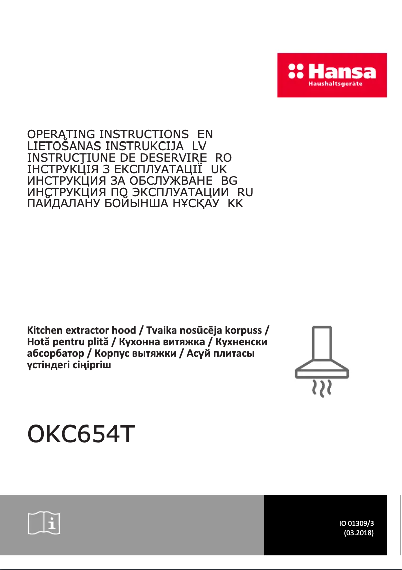 Page n°1 - Manuel utilisateur Hansa OKC654TH