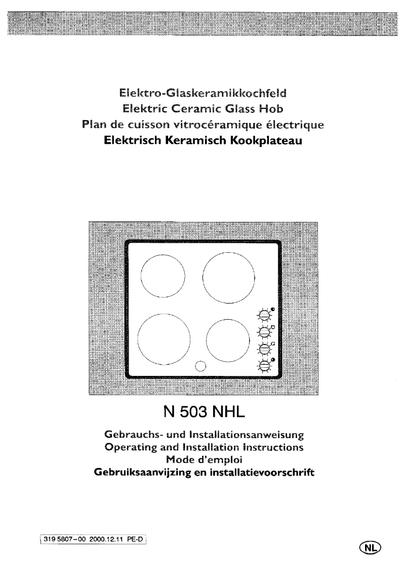 Page n°1 - Manuel utilisateur Acec N 503 NHL