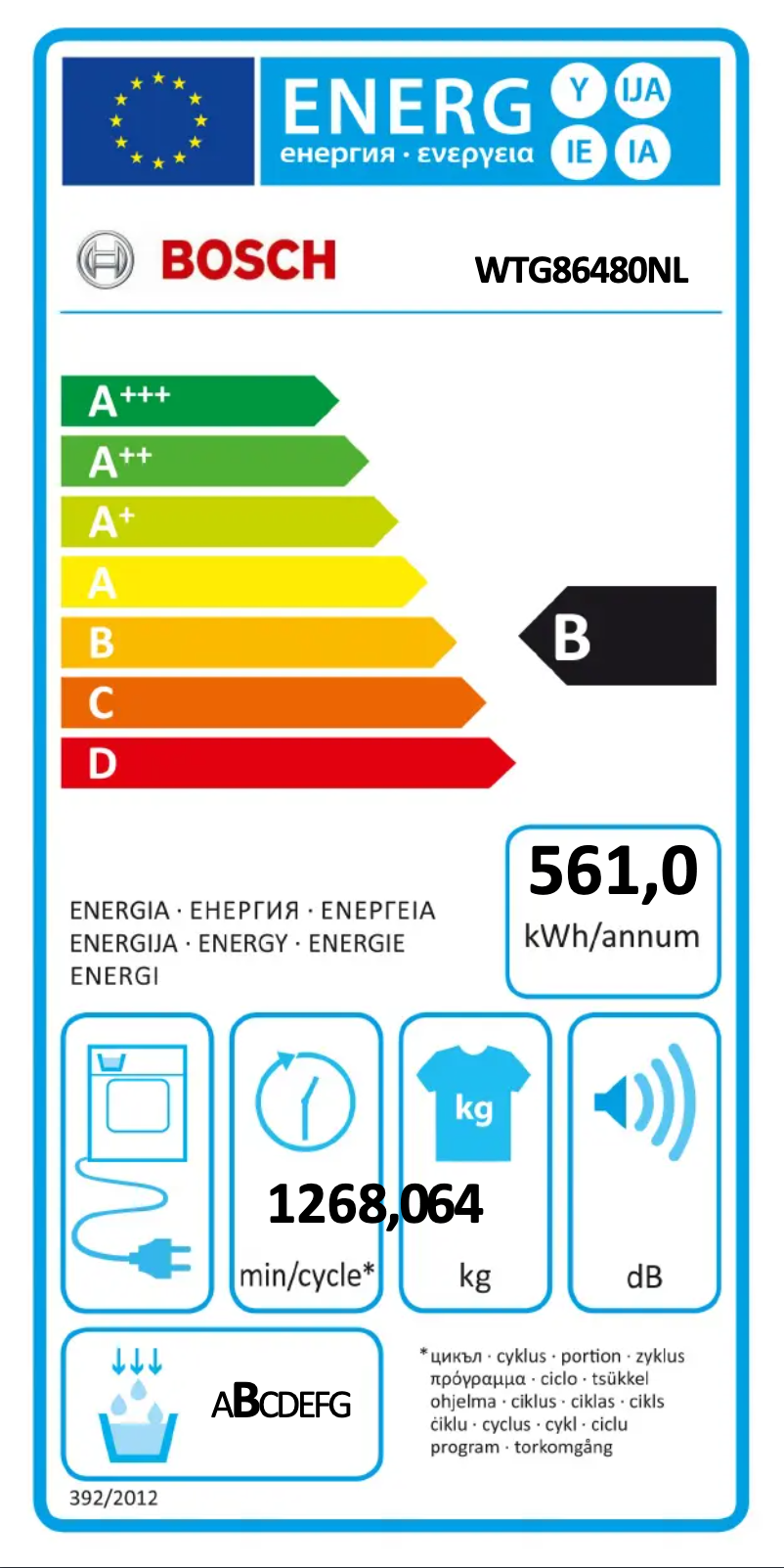 Image de la première page du manuel de l'appareil WTG86480NL