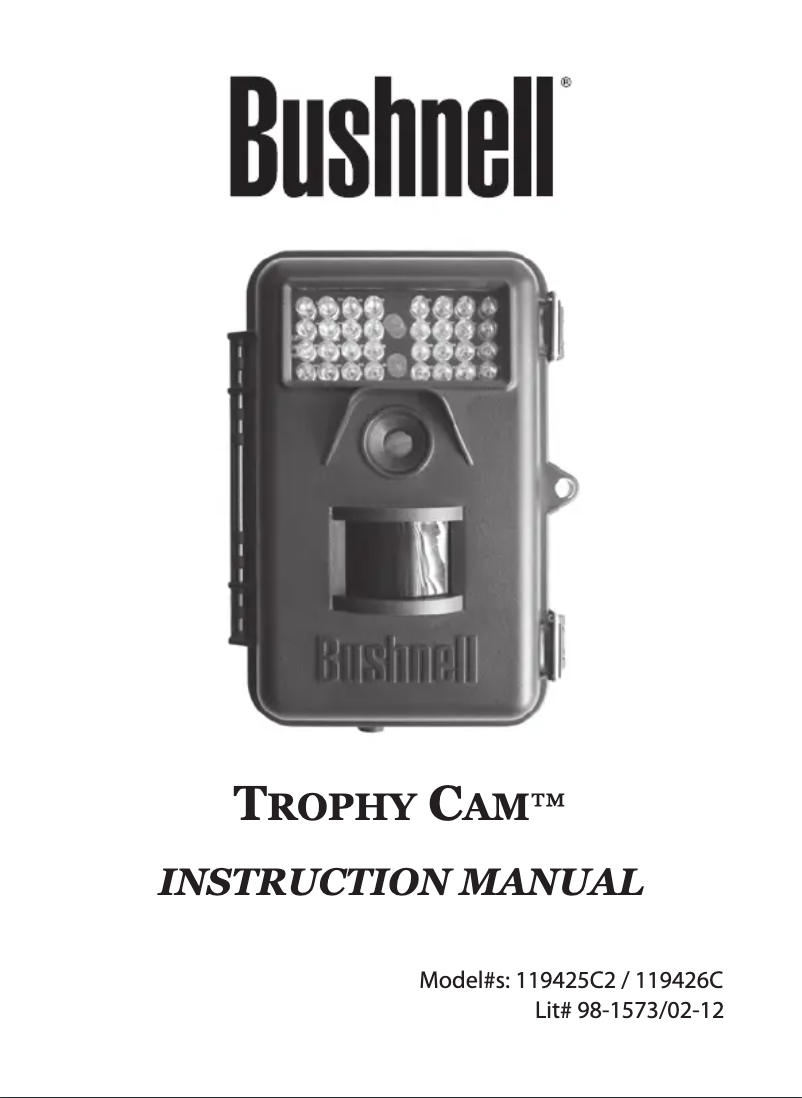Page n°1 - Manuel utilisateur Bushnell Trophy Cam