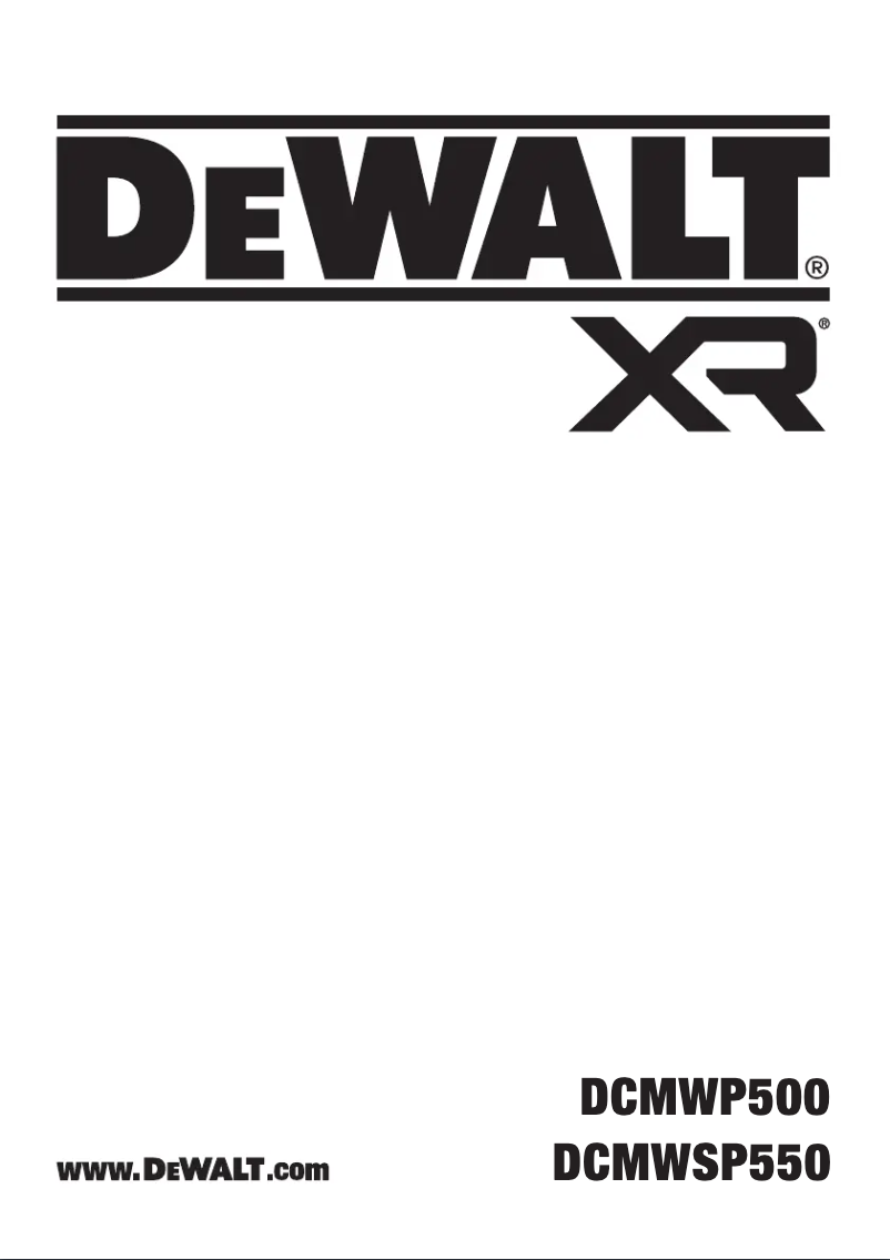 Page 1 de la notice Manuel utilisateur DeWalt DCMWP500