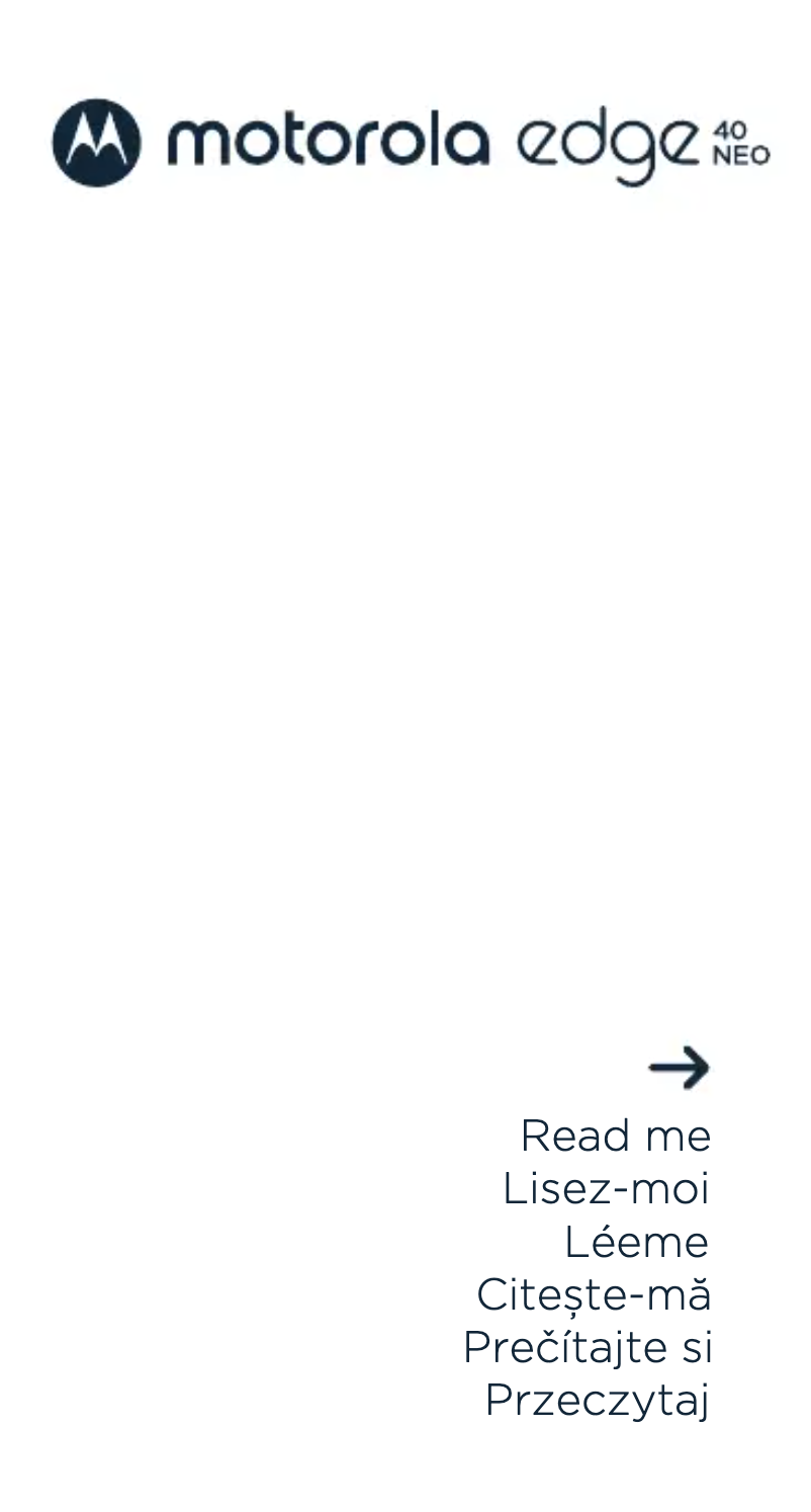 Page 1 de la notice Manuel utilisateur Motorola Edge 40 Neo