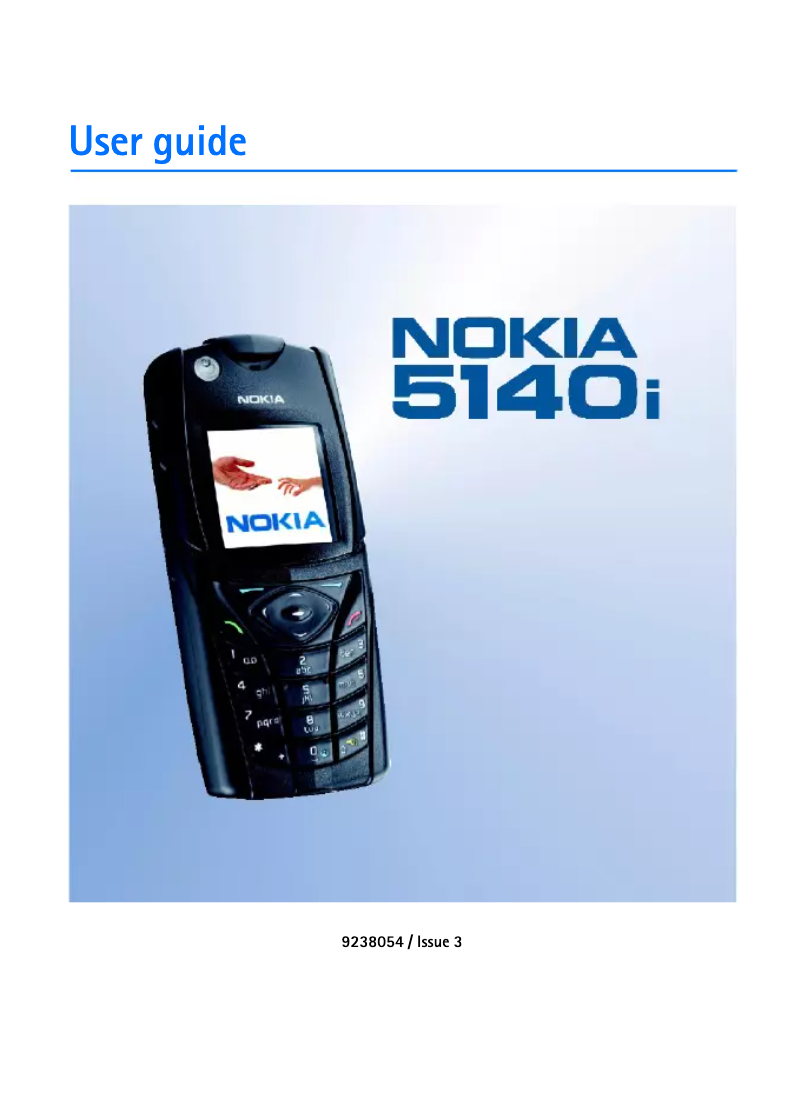 Page 1 de la notice Manuel utilisateur Nokia 5140I