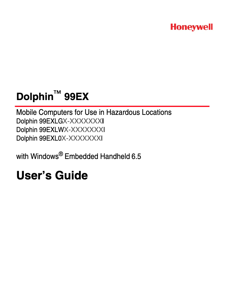 Image de la première page du manuel de l'appareil Dolphin 99EXni