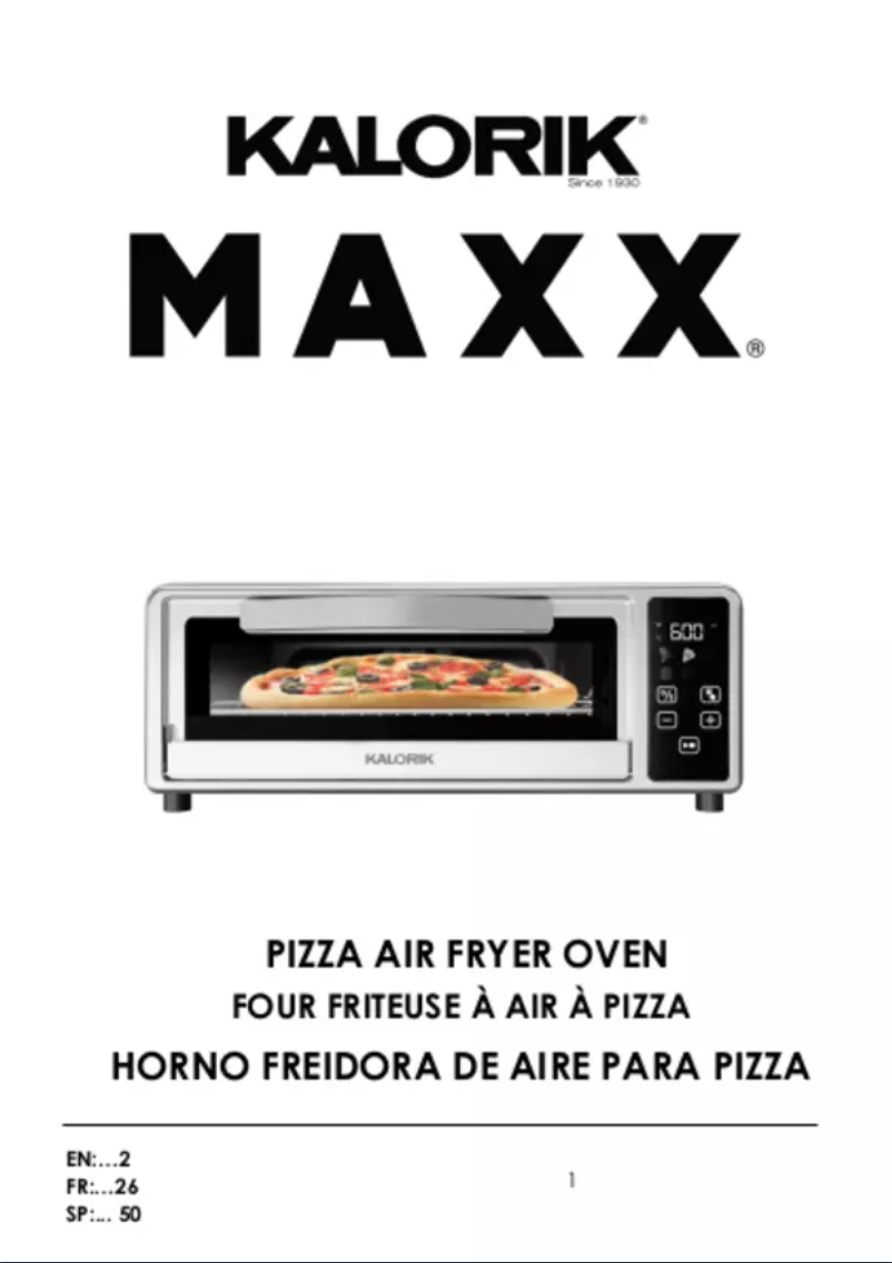 Page n°1 - Manuel utilisateur Kalorik MAXX AFO 52577 SS