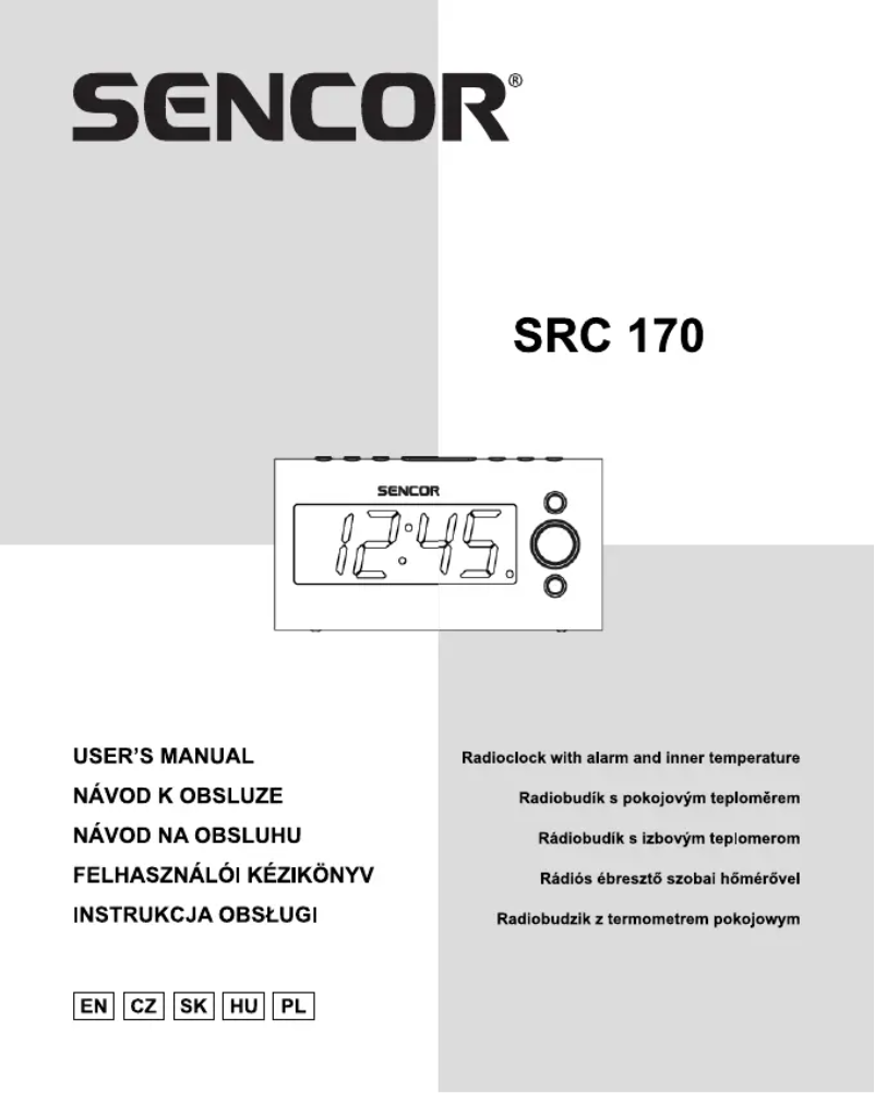 Imagen de la primera página del manual del dispositivo SRC 170 GN