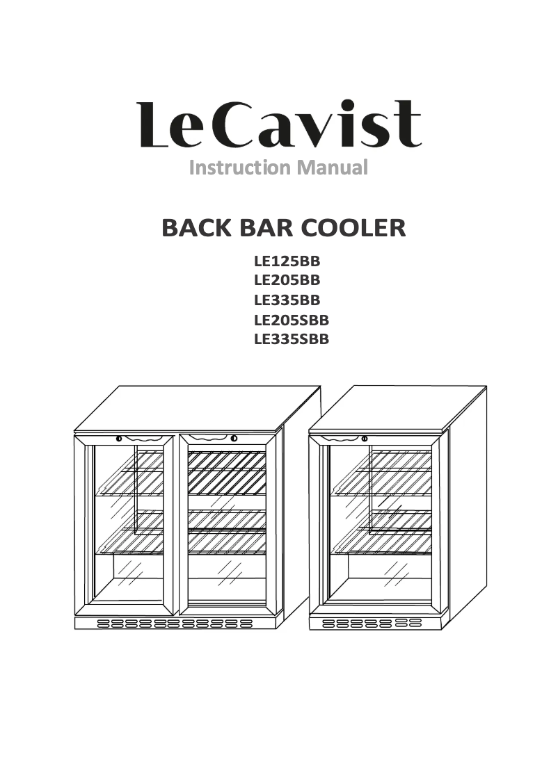 Page n°1 - Manuel utilisateur LeCavist LE205BB