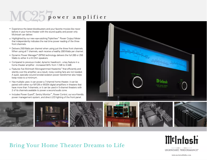 Page 1 de la notice Brochure McIntosh MC257