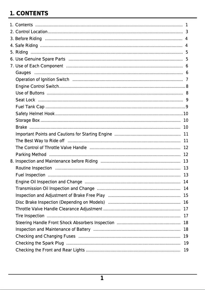 Image de la première page du manuel de l'appareil Mio