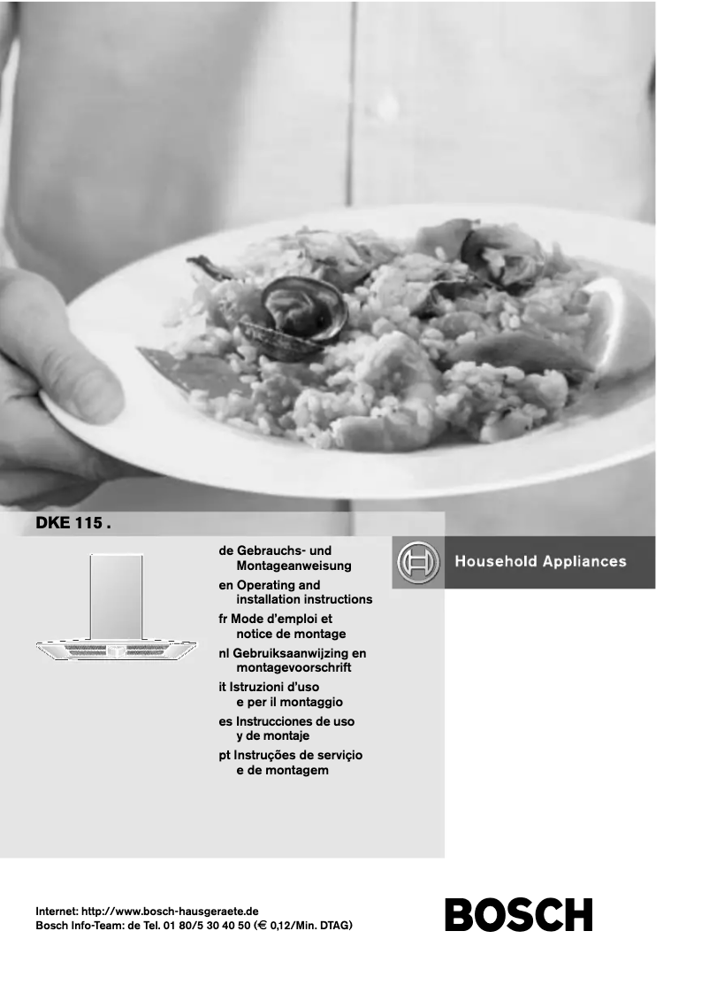 Page 1 of the manual User Manual Bosch DIW116750