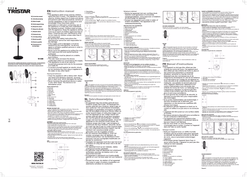 Page 1 de la notice Manuel utilisateur TriStar VE-5880